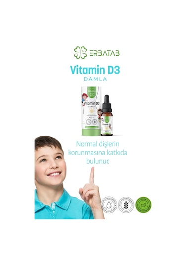 Erbatab Kids Vitamin D3 400 Iu Damla 20 ML