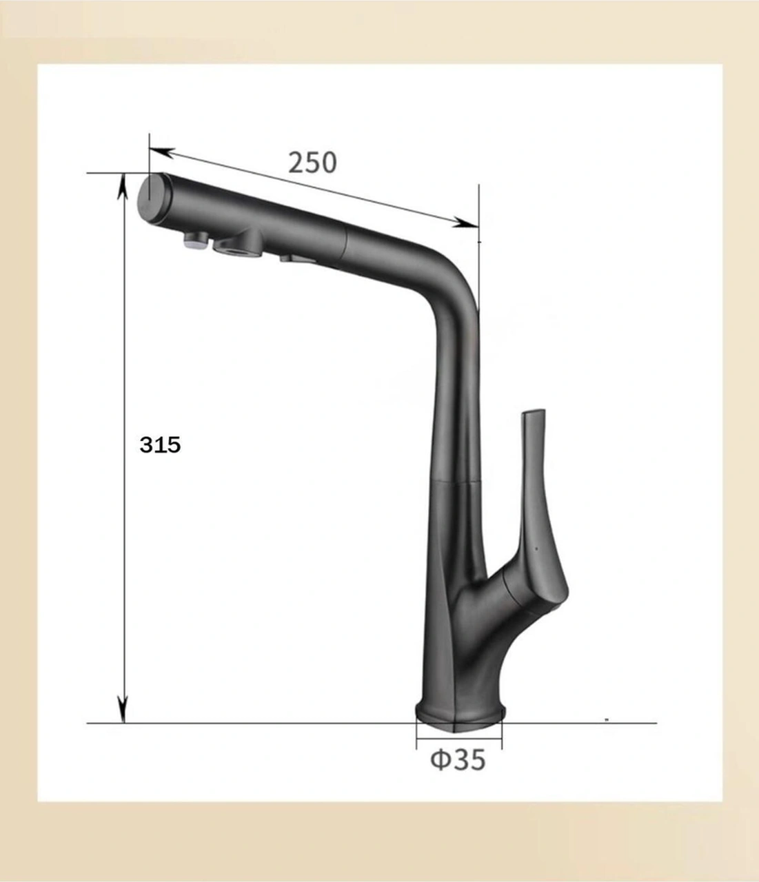 Fleko Miranda Siyah Arıtmalı Eviye Bataryası Siyah