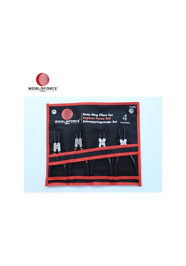 Worldforce 11438 4 Parça 180 mm Segman Pense Seti Iç ve Dış Segman Pense
Seti S2 Çelik Profesyonel