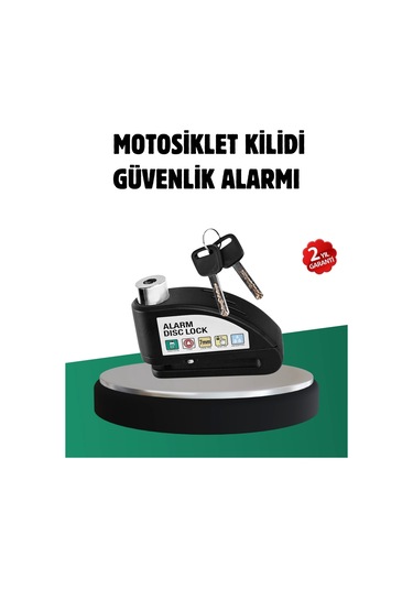 Titreşim Sensörlü Alarm Disk Kilidi Motosiklet Scooter Bisiklet