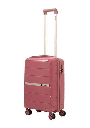 Mçs V366 Kırılmaz Polipropilen Koyu Pudra Büyük Boy Valiz Pembe