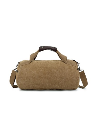 Siyah Erkek Ve Kadın Evrensel El Konşimento Omuz Kanvas Silindirik Eğlence Seyahat Spor Giyim Çantası Crossbody Çanta Siyah