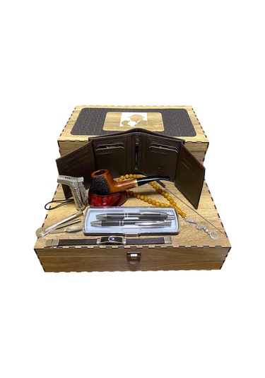 Pipsan Pipo Ahlat Ağacı Balsa Filitreli Çakmaklı Cüzdan Bileklik Tesbih Set 605738-509162