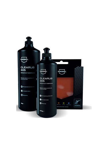 Nasiol Clearub 305 Orta Ağır Çizik Giderici Polisaj Pastası Pasta Cila 500 G Silikonsuz Boya Parlat