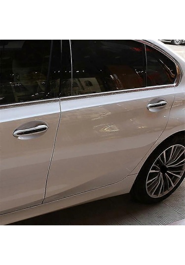 Honmex Bmw 5 Serisi F10/gt F07 2011-2017 Dış Kapı Kolu Kaplama Trimleri, Parlak Çelik, 4 Adet Set 3 Uzun + 1 Kısa