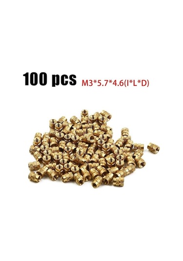 Novahub 3d Yazıcı Donanımı İçin Dişli Insert Bakır Somun Tipi Pirinç M3 5.7 4.6 M3 5.7 4.6