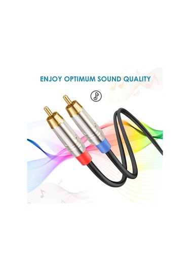 Sones 6,35 Mm Erkek - Çift Rca Erkek Ses Kablosu, Kablo Uzunluğu: 1,8 M