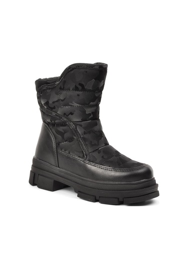 Walkway Belz-F Siyah İçi Kürklü Fermuarlı Çocuk Kar Botu Siyah