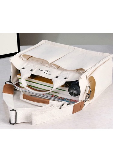 Moveevo Büyük Kapasiteli Çok Cepli Kadın Kanvas Çantası - Dayanıklı Ve Pratik Günlük Kullanım İçin Yeşil