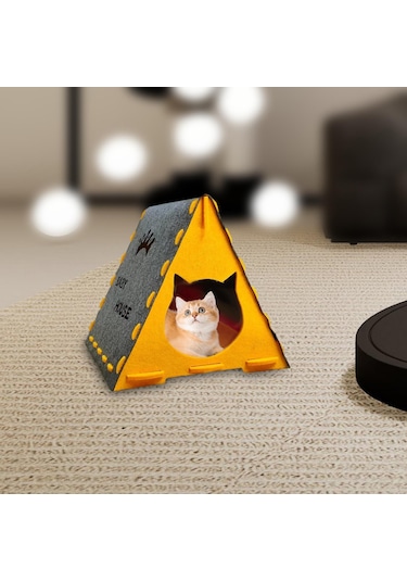 Suntek Keçe Kedi Evi İç Mekan Kullanımı Yatağı Mağara