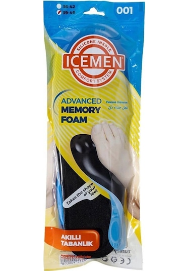 Advenced Memory Foam Hafızalı Kesilebilir Tabanlık Siyah