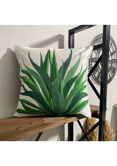 Aloe Vera Dekoratif Kırlent Kılıfı