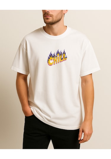 Hugo Boss Chill Baskılı T-shirt Beyaz