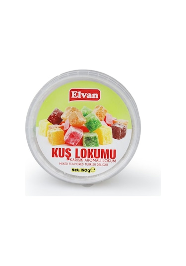 Elvan Meyve Aromalı Kuş Lokumu 150 Gr. (1 Adet)
