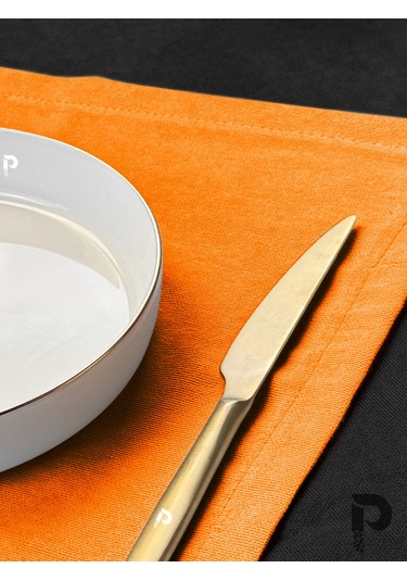 Mandalina Kumaş Peçete Daily Serisi Kadife Görünümlü Mandalina Turuncu