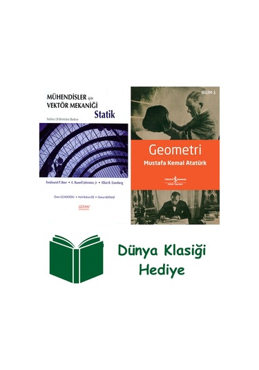 Mühendisler İçin Vektör Mekaniği - Statik + Geometri + Dünya Klasiği Hediye