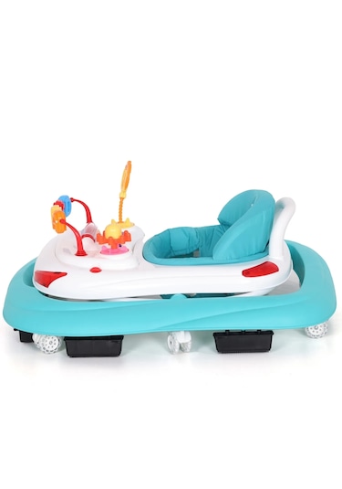 Duux Plano Oyuncaklı Müzikli 3 Kademeli Örümcek Bebek Yürüteci Turkuaz