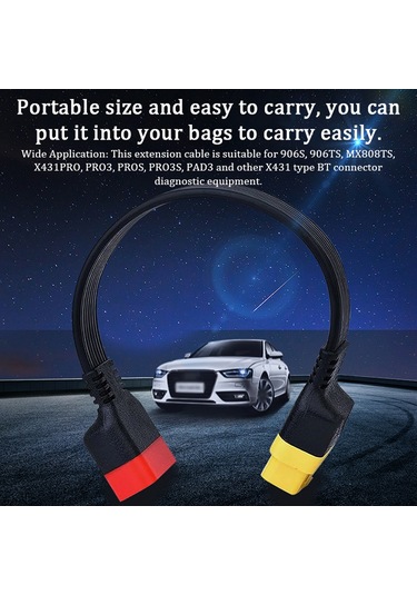 Shineyee Evrensel 16 Pin Obd Uzatma Kablosu - 906s, 906ts, Mx808ts, X431pro Uyumlu