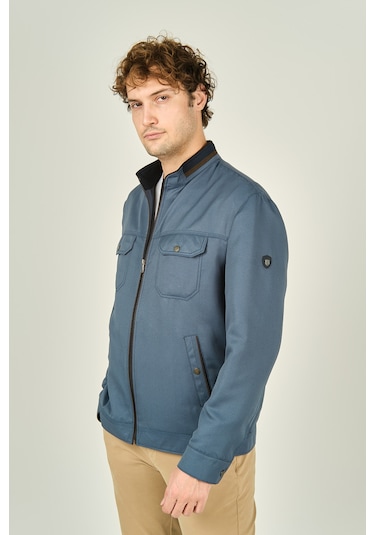 Lucas Erkek Hakim Yaka Cep Detaylı Mevsimlik Spor Mont 2734 Indigo Indigo İndigo