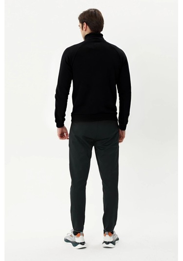 Exuma Erkek Siyah Tam Fermuarlı Sweatshirt 2419002 Siyah