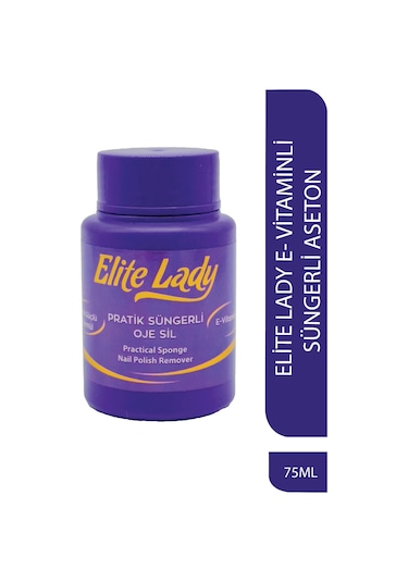 Elite Lady Süngerli E-Vitaminli Aseton 75 ML