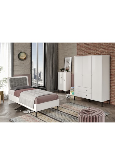 Focus White Genç Odası %100mdf Beyaz