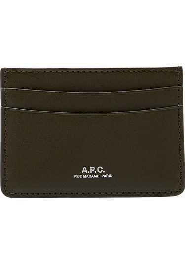 A.p.c André Unisex Deri Kartlık Koyu Yeşil 2 Ürün Kodu 002700