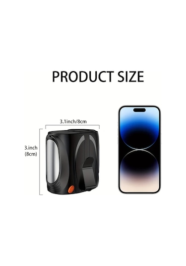 Xuweiwei Taşınabilir Bel Fanı Yeşil Metal Dekor 6 Hız 16000rpm Şarj Edilebilir 6000mah Nikel Pil Usb Şarj İç Dış Mekan Kullanımı