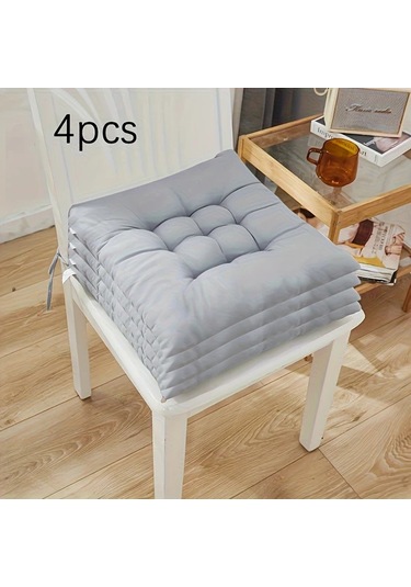 Topnotch 4 Adet Mor Yumuşak Nefes Alabilir Kare Koltuk Minderi - Modern Dayanıklı Mor