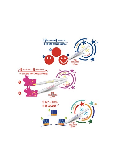 Carioca Sihirli Keçeli Boya Kalemi 30 Renk 43183