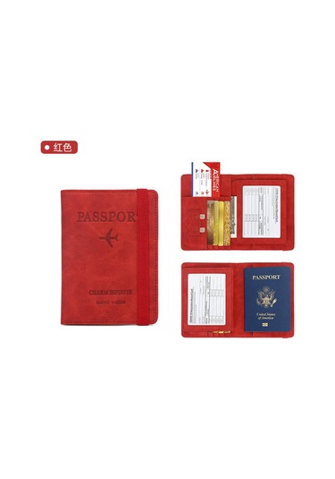 Yifomall Gri Rfıd Anti-kaçırma Pasaport Çantası - Aşı Kartı, Bilet, Belgeler İçin Çok Fonksiyonlu Seyahat Belge Çantası