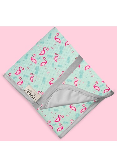 Anne Bebek Bakım Örtüsü Alez Yenidoğan Alt Açma Değiştirme Flamingo Organizer Ped Minder ÇiftTaraflı