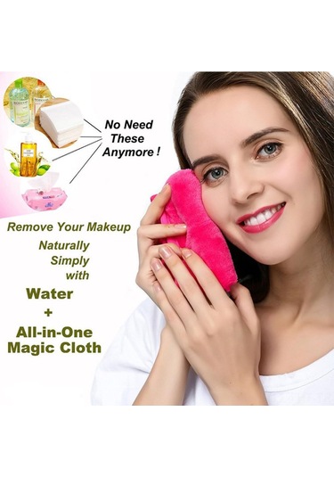 Hangfox 5'li Tekrarlı Kullanım Mikrofiber Yüz Temizleme Bezi - Dayanıklı Kenar, Hızlı Kuruyan, Kokusuz, Tüm Cilt Tipleri İçin, Sadece Sıcak Suyla Makyaj Ve Yetiği Temizler Mavi, Pembe, Pembe, Siyah, Mor