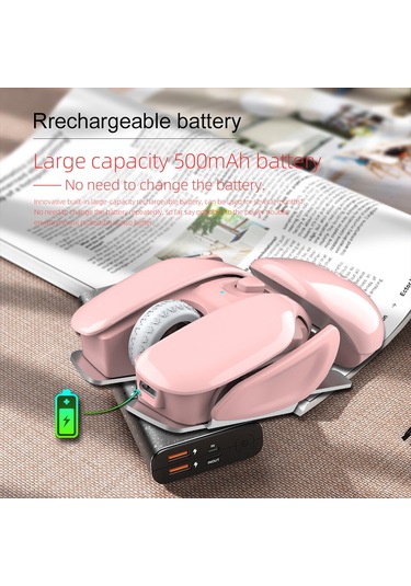 Mufunye T37 Kablosuz Mouse, 2.4g Teknoloji, Sessiz Tıklama, 3 Seviye Dpı Ayarı, İçin Dolu Şarjlı Pil, Pembe Ofis Mouse'u Optik