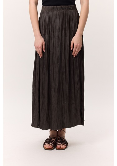 Crush Saten Etek Kahverengi Kahverengi