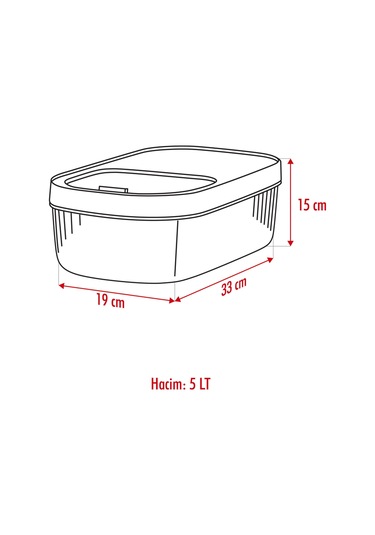 2'li 5 Lt Multibox Kayar Kapaklı Saklama Kabı Toz Ve Tablet Deterjan Kutusu Siyah