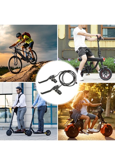 Reedark Elektrikli Bisiklet Fren Kolu, Scooter Fren Kolu Alüminyum Alloy 1.7m Kablo 49pdd Gümüş Rengi