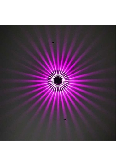 Novahub Alüminyum Koridor Işığı Ayçiçeği Lamba, 3w Mor, Görünmez Kurulum Çok Renkli