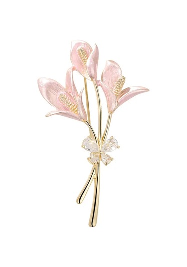 Gelişmiş Lüks 2023 Yeni Lale Çiçek Broşu Zarif Tasarım Gül Beyaz M1-4-3246 M1-4-3246 Çok Renkli