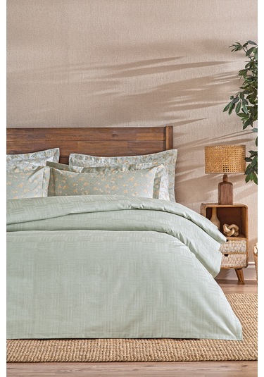 Puffy Elois Tek Kişilik Bambu Pike Takımı - Adaçayı