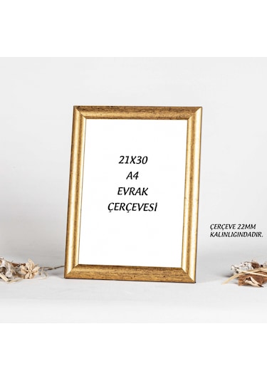 A4 Gold Çerçeve 21x30