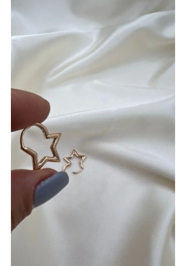 Bb Çelik Yıldız Küpe Altın - Beyaz