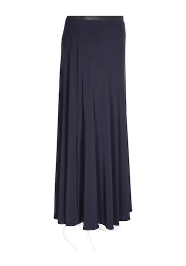 Hesna Kadın Bensu Büyük Beden Sandy Çapraz Astarsız Lacivert Etek Lacivert