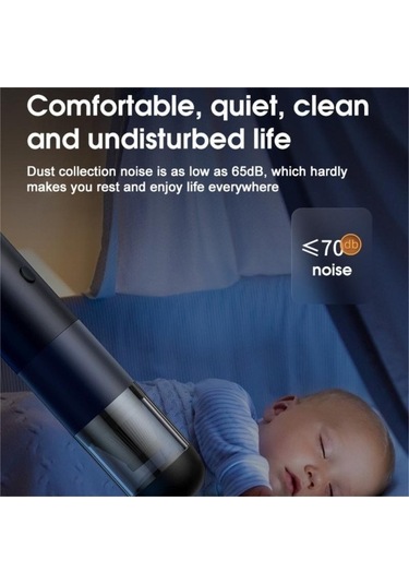 Maoyaya V01 Toz Toplayıcı Süpürgesi Siyah Şarj Kablosuz El Edilebilir Araç Db Siyah