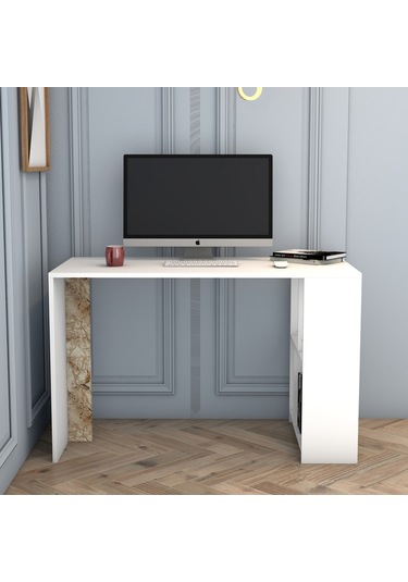 Variant Lima Çalışma Masası Ve Kitaplık Takımı - Beyaz / Beyaz Me