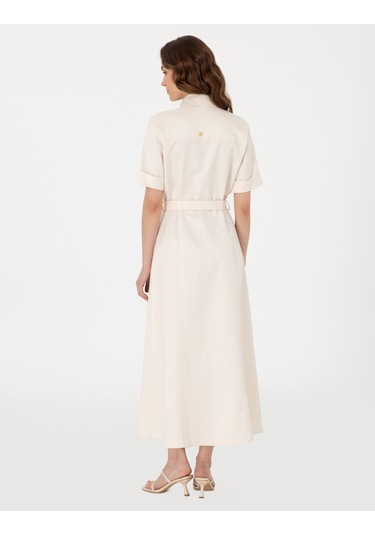 Pierre Cardin Kadın Ekru Elbise Dokuma 50301025-vr019 Ekru