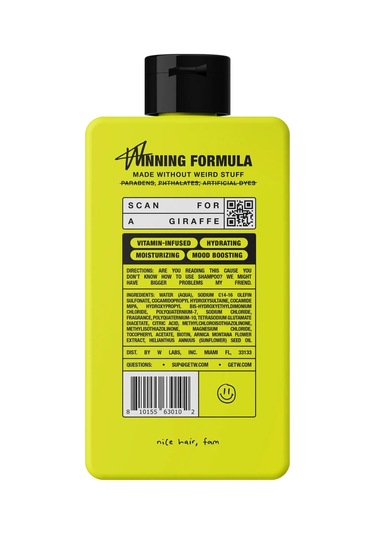 W Labs Original 2'si 1 Arada Nemlendirici Şampuan Ve Saç Kremi 473ml Tüm Saç Tipleri