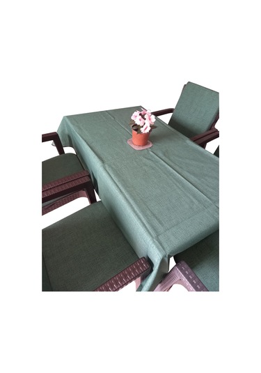 Sandalye Minderi Masa Örtüsü 6 Adet Yeşil Masa Örtüsü 120x180 Kalin Duck Kumaş 4 Cm Sünger Yeşil