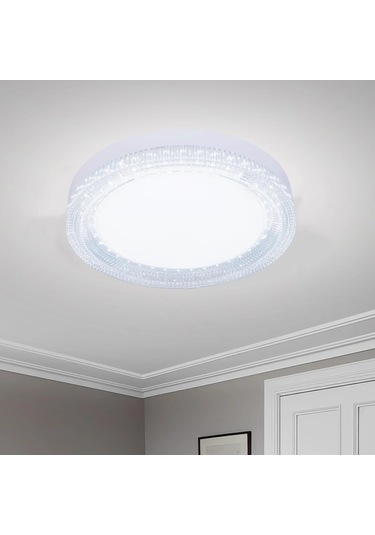 Modern Led Tavan Işığı Kristal Yuvarlak Ev Enerji Tasarruflu Beyaz