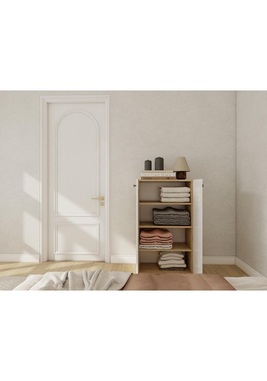 2 Kapaklı Çok Amaçlı Dolap Lefkas Meşe Lefkas Meşe